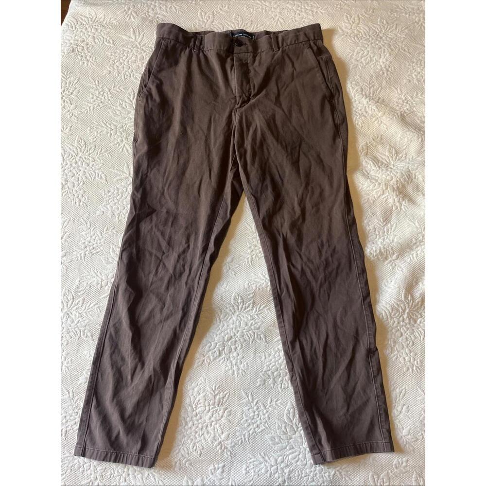 Everlane Uniform Mens Flat Front Chino Pants Brown